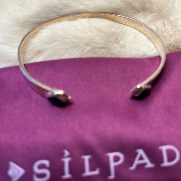 Silpada Sterling Silver - Black Stone Cuff Bracelet - Picture 5 of 5